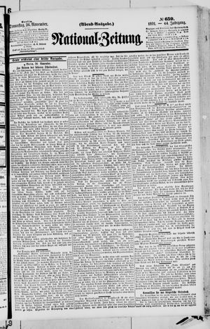 National-Zeitung vom 26.11.1891