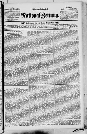 Nationalzeitung on Nov 28, 1891