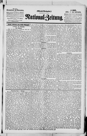 Nationalzeitung on Nov 28, 1891