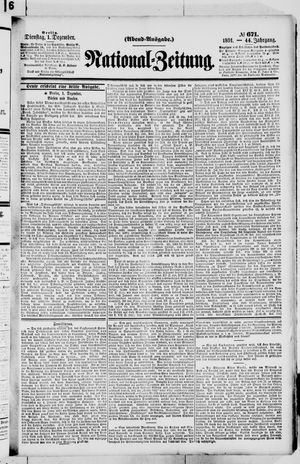 National-Zeitung vom 01.12.1891