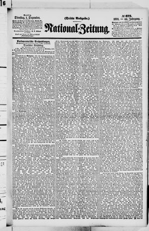 National-Zeitung vom 01.12.1891