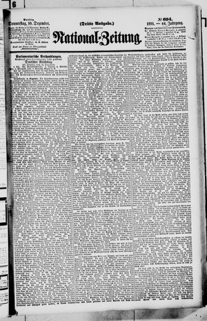 National-Zeitung vom 10.12.1891