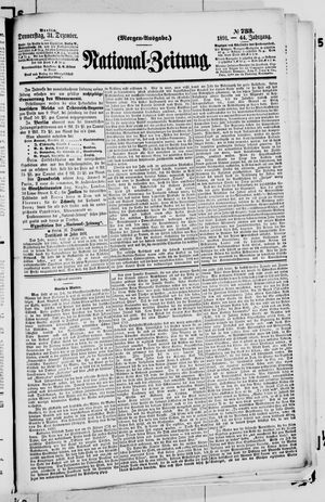 Nationalzeitung vom 31.12.1891