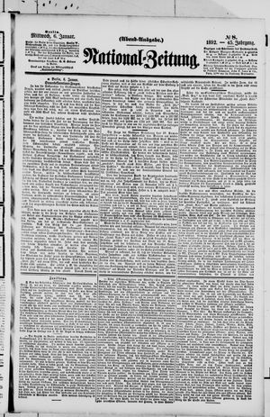 Nationalzeitung vom 06.01.1892