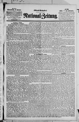 Nationalzeitung vom 09.01.1892