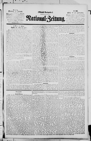 Nationalzeitung vom 11.01.1892