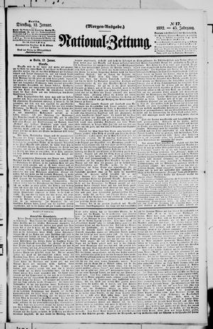 Nationalzeitung vom 12.01.1892