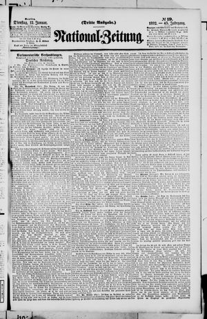 National-Zeitung vom 12.01.1892