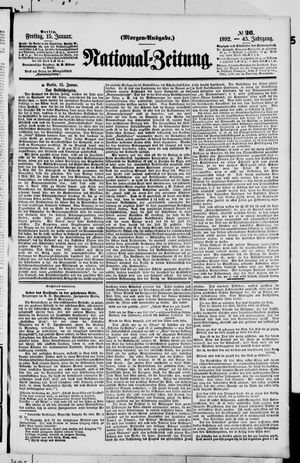 Nationalzeitung on Jan 15, 1892