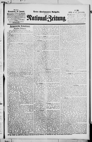 Nationalzeitung on Jan 16, 1892