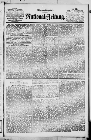 Nationalzeitung vom 17.01.1892