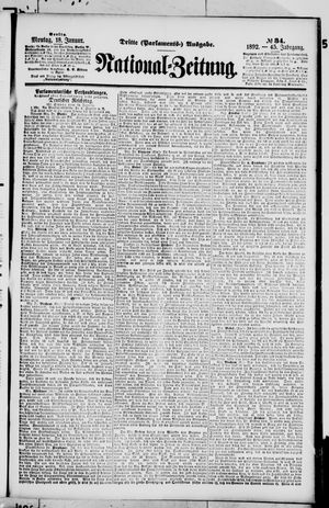 Nationalzeitung on Jan 18, 1892