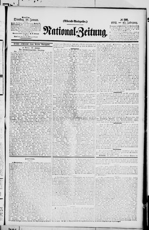 Nationalzeitung on Jan 19, 1892