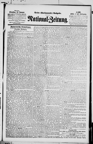 Nationalzeitung on Jan 19, 1892