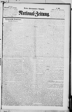 Nationalzeitung on Jan 20, 1892