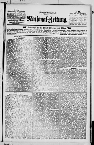 Nationalzeitung on Jan 23, 1892