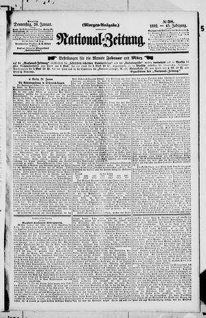 Nationalzeitung on Jan 28, 1892
