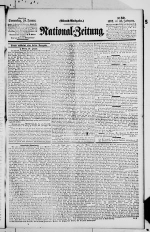 Nationalzeitung vom 28.01.1892