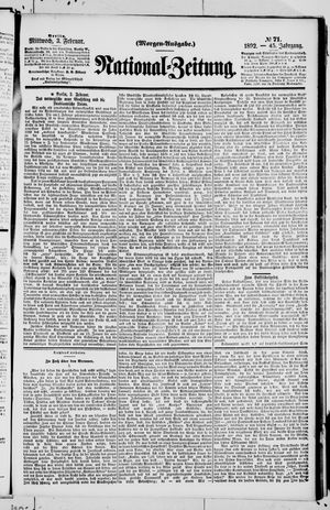 Nationalzeitung on Feb 3, 1892