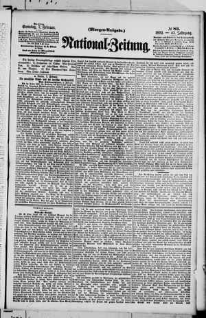 Nationalzeitung vom 07.02.1892