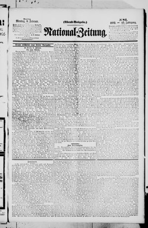 Nationalzeitung on Feb 8, 1892
