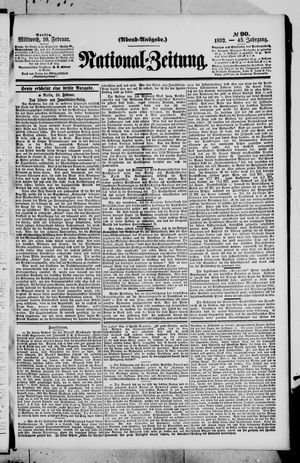 Nationalzeitung vom 10.02.1892
