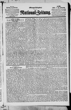 Nationalzeitung vom 12.02.1892