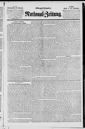 Nationalzeitung on Feb 13, 1892