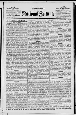 Nationalzeitung vom 15.02.1892