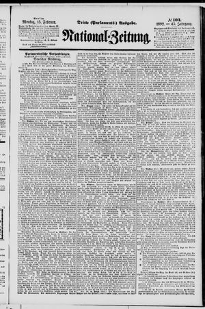 Nationalzeitung on Feb 15, 1892