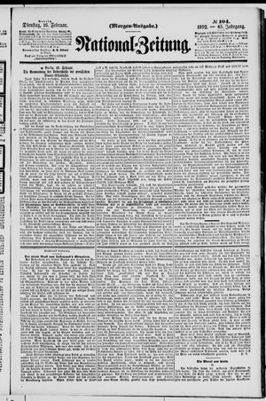 Nationalzeitung vom 16.02.1892