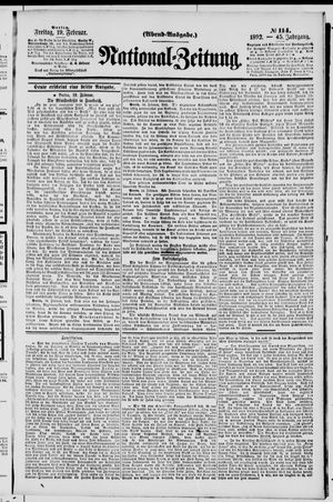 Nationalzeitung on Feb 19, 1892