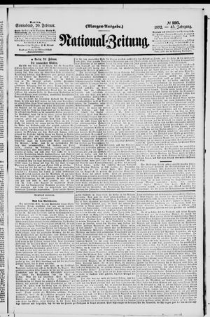 Nationalzeitung vom 20.02.1892