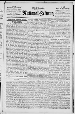 Nationalzeitung vom 20.02.1892