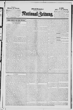 Nationalzeitung vom 22.02.1892