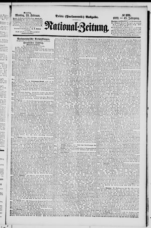 Nationalzeitung on Feb 22, 1892