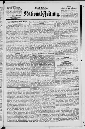 Nationalzeitung vom 26.02.1892