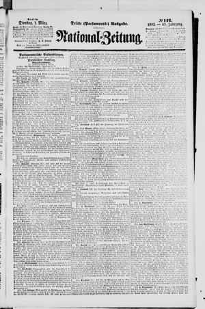 Nationalzeitung vom 01.03.1892