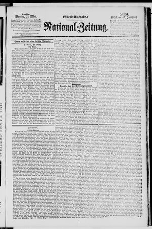 Nationalzeitung vom 21.03.1892