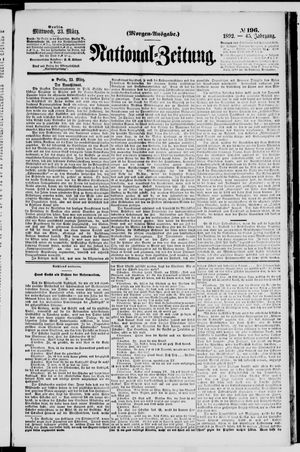 Nationalzeitung vom 23.03.1892