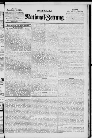 Nationalzeitung vom 26.03.1892