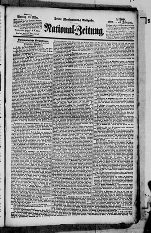 Nationalzeitung vom 28.03.1892