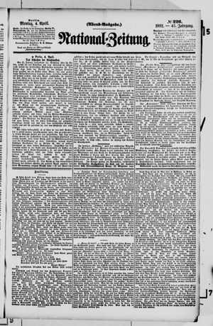 Nationalzeitung vom 03.04.1892