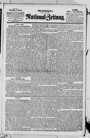 Nationalzeitung vom 05.04.1892