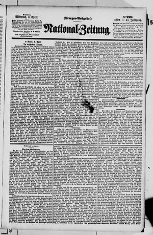 Nationalzeitung vom 06.04.1892
