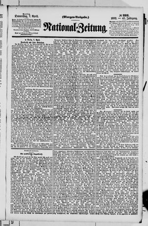 Nationalzeitung on Apr 7, 1892