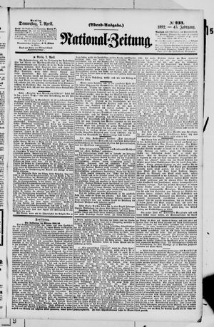 Nationalzeitung vom 07.04.1892