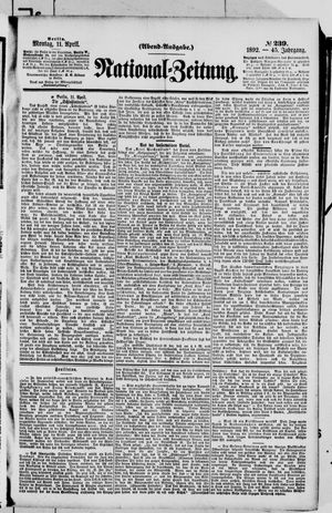 National-Zeitung vom 11.04.1892