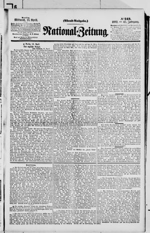Nationalzeitung vom 13.04.1892