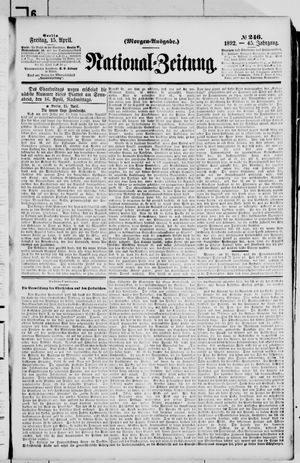 Nationalzeitung vom 15.04.1892